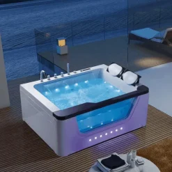 The Blissful Bath Badezimmer-Deluxe Jacuzzi Bathtub - Elegant Spa Experience