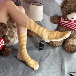 Comfort u0026 Style Haustierzubehör-3D-gedruckte Katzenpfotensocken - Unisex-Tiersocken