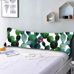 Cozy Haven Bettzeug-3D-gedruckter Kaktus-Kissenbezug - Dekorativer Kissenbezug