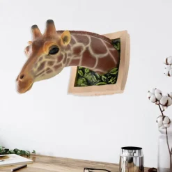 Willow u0026 Whim Wohndeko-3D-Giraffe-Wandkunst – einzigartiger Wohndekor-Akzent