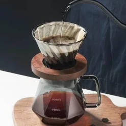 Tom Küche & Esszimmer-Diamond Glass Kaffeekaraffe - Wiederverwendbarer Filterbecher