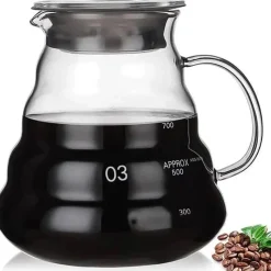 Tom Küche & Esszimmer-Diamond Glass Kaffeekaraffe - Wiederverwendbarer Filterbecher