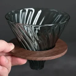 Tom Küche & Esszimmer-Diamond Glass Kaffeekaraffe - Wiederverwendbarer Filterbecher