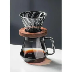 Tom Küche & Esszimmer-Diamond Glass Kaffeekaraffe - Wiederverwendbarer Filterbecher
