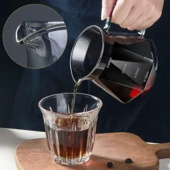 Tom Küche & Esszimmer-Diamond Glass Kaffeekaraffe - Wiederverwendbarer Filterbecher