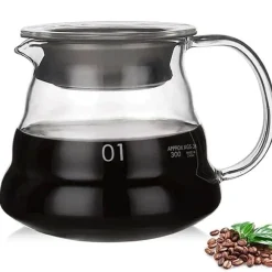 Tom Küche & Esszimmer-Diamond Glass Kaffeekaraffe - Wiederverwendbarer Filterbecher