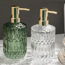 The Bath Nook Badezimmer-Diamond Glass Soap Dispenser - Elegant Bathroom Accessory