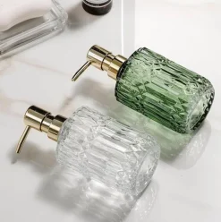 The Bath Nook Badezimmer-Diamond Glass Soap Dispenser - Elegant Bathroom Accessory