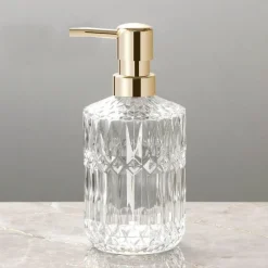 The Bath Nook Badezimmer-Diamond Glass Soap Dispenser - Elegant Bathroom Accessory
