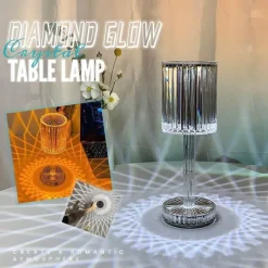 Comfort u0026 Style Beleuchtung-Diamond Glow LED-Nachtlampe – Dekoratives Touch-Licht aus Acryl