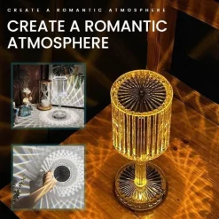 Comfort u0026 Style Beleuchtung-Diamond Glow LED-Nachtlampe – Dekoratives Touch-Licht aus Acryl