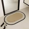 Soft Steps Badezimmer-Diatom Bath Mat - Absorbent Oval Bathroom Rug