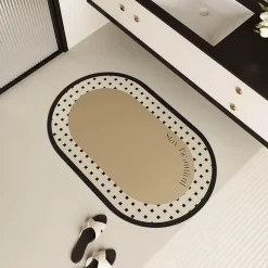 Soft Steps Badezimmer-Diatom Bath Mat - Absorbent Oval Bathroom Rug