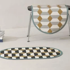 Soft Steps Badezimmer-Diatom Bath Mat - Geometric Pattern Bathroom Mat