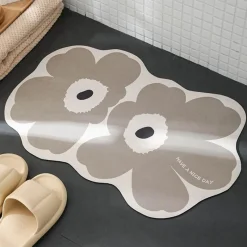 Soft Steps Badezimmer-Diatom Flower Bath Mat - Absorbent Bathroom Rug