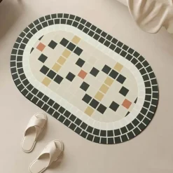 Soft Steps Badezimmer-Diatomaceous Earth Bath Mat - Absorbent Home Spa Mosaic Design