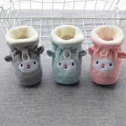 The Decor Haven Babykleidung|Babykleidung-Dicke, warme Baby-Hausschuhe aus Baumwolle - Happy Baby Footwear