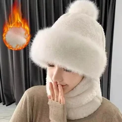 Wild u0026 Free Gear Camping-Werkzeuge|Outdoor-Artikel-Dickes Wintermütze- und Schal-Set – warme, kuschelige Accessoires