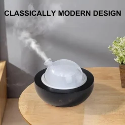 Tranquil Touch Gesundheits-Gadgets|Gesundheits- Und Entspannungstools-Diffusor für ätherische Öle aus Glas mit Basis aus echtem Holz, Aromatherapie-Diffusor