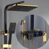 The Blissful Bath Badezimmer-Digital Rainfall Shower System - Hydro Lux LED Shower Set