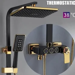 The Blissful Bath Badezimmer-Digital Rainfall Shower System - Hydro Lux LED Shower Set