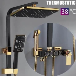 The Blissful Bath Badezimmer-Digital Rainfall Shower System - Hydro Lux LED Shower Set