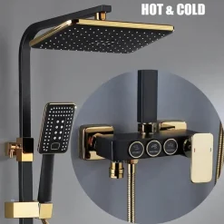 The Blissful Bath Badezimmer-Digital Rainfall Shower System - Hydro Lux LED Shower Set