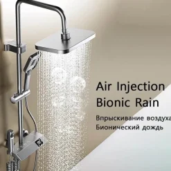 The Blissful Bath Badezimmer-Digital Shower Set - Elegant Rain Shower Head with Temperature Display