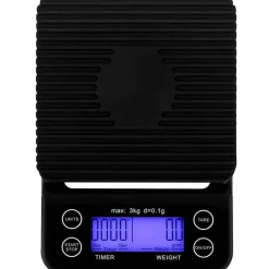Tom Küche & Esszimmer-Digitale Kaffeewaage mit Timer – BrewMaster 3 kg