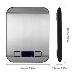 Tom Küche & Esszimmer-Digitale Küchenwaage aus Edelstahl, präzise und vielseitige Messung