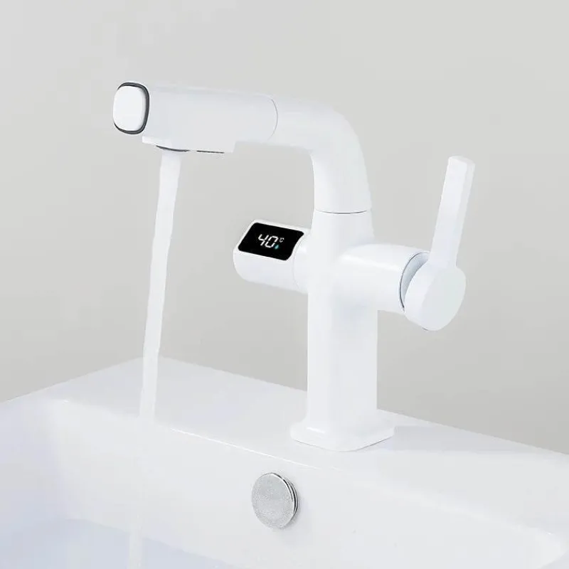 Tranquil Waters Badezimmer|Küche & Esszimmer-Digitaler Badezimmerhahn aus Messing – Elegantes Aqua View Design