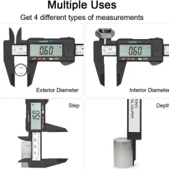 Roam Ready Outdoor-Artikel|Heimwerkzeuge-Digitaler Messschieber – Präzisionsmesswerkzeug für genaue Messungen