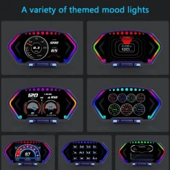 Wild u0026 Free Gear Autozubehör|Automobilindustrie-Digitaler Tachometer mit Head-Up-Display fürs Auto – Crystal Speed ​​Monitoring Device