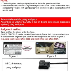 Wild u0026 Free Gear Autozubehör|Automobilindustrie-Digitaler Tachometer mit Head-Up-Display fürs Auto – Crystal Speed ​​Monitoring Device