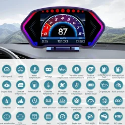 Wild u0026 Free Gear Autozubehör|Automobilindustrie-Digitaler Tachometer mit Head-Up-Display fürs Auto – Crystal Speed ​​Monitoring Device