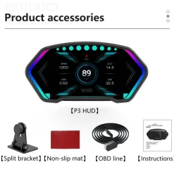 Wild u0026 Free Gear Autozubehör|Automobilindustrie-Digitaler Tachometer mit Head-Up-Display fürs Auto – Crystal Speed ​​Monitoring Device