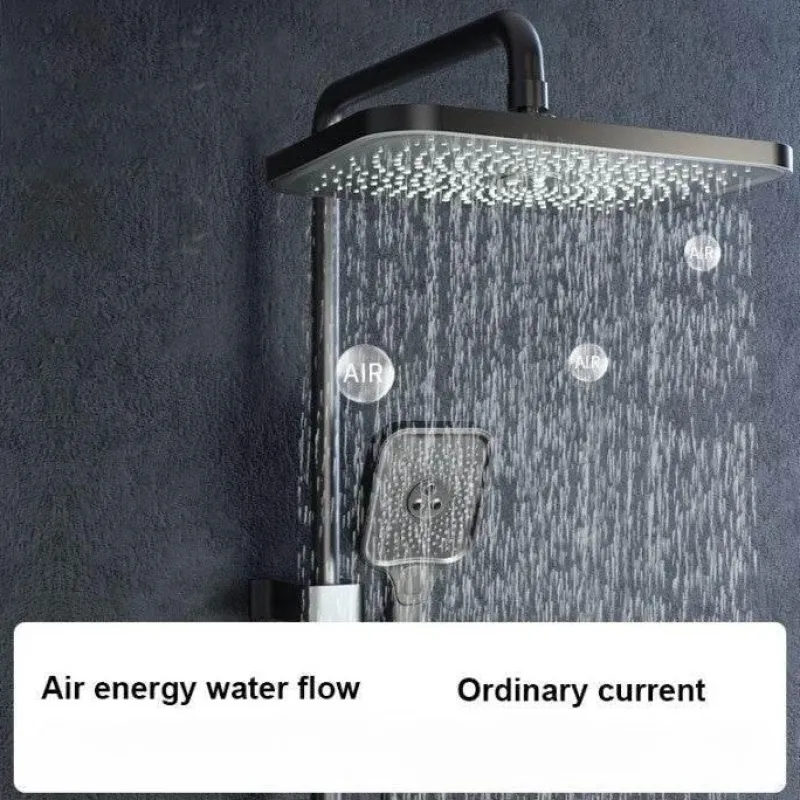 The Blissful Bath Badezimmer-Digitales Duschset – Elegantes Rainfall Symphony Design