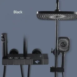 The Blissful Bath Badezimmer-Digitales Duschset – Elegantes Rainfall Symphony Design