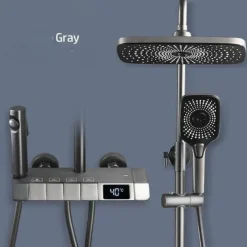 The Blissful Bath Badezimmer-Digitales Duschset – Elegantes Rainfall Symphony Design