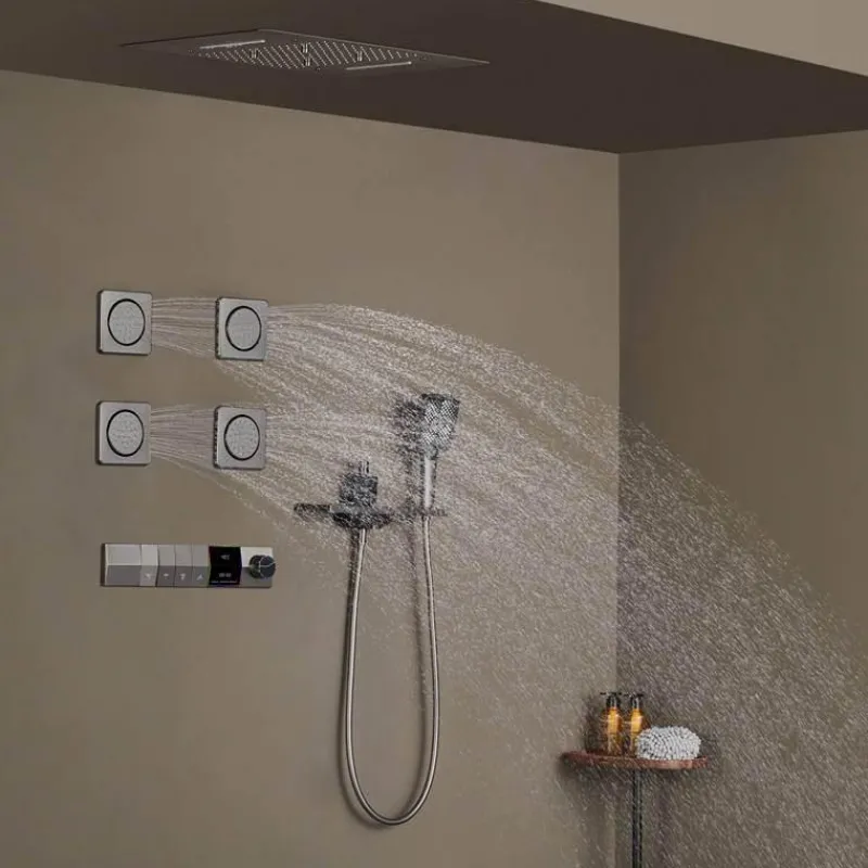 The Blissful Bath Badezimmer-Digitales Regenduschsystem – Multi-Jet-Touchscreen-Duschkopf