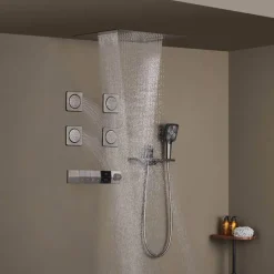 The Blissful Bath Badezimmer-Digitales Regenduschsystem – Multi-Jet-Touchscreen-Duschkopf