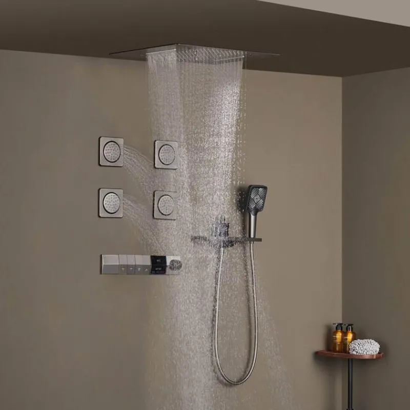 The Blissful Bath Badezimmer-Digitales Regenduschsystem – Multi-Jet-Touchscreen-Duschkopf