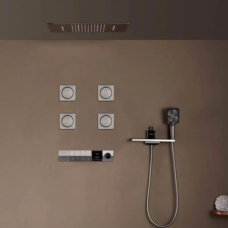 The Blissful Bath Badezimmer-Digitales Regenduschsystem – Multi-Jet-Touchscreen-Duschkopf