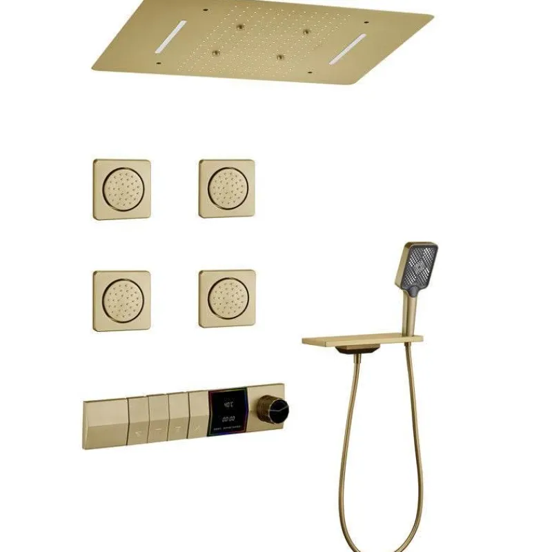 The Blissful Bath Badezimmer-Digitales Regenduschsystem – Multi-Jet-Touchscreen-Duschkopf