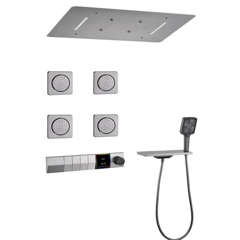 The Blissful Bath Badezimmer-Digitales Regenduschsystem – Multi-Jet-Touchscreen-Duschkopf