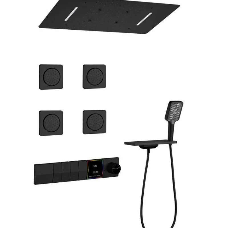 The Blissful Bath Badezimmer-Digitales Regenduschsystem – Multi-Jet-Touchscreen-Duschkopf