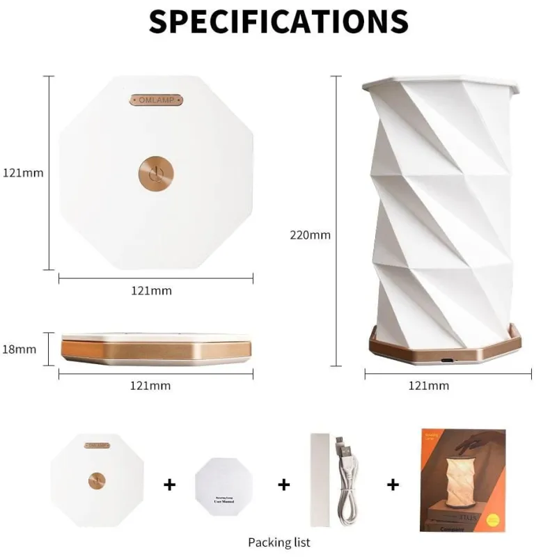 Willow u0026 Whim Beleuchtung-Dimmbare Papierlaterne – Origami Glow Design