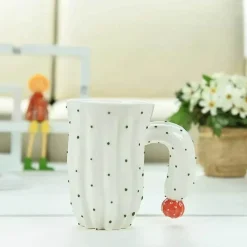 Tom Küche & Esszimmer-3D-Kaktus-Keramiktasse – einzigartige Kaffee-/Teetasse mit besonderem Henkel