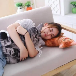 Cozy Cushions Haustierzubehör|Bettzeug-3D-Katzenkissen – süßes Cartoon-Dekokissen