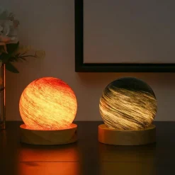 Accent u0026 Adorn Beleuchtung-3D-Kristallplaneten-Nachtlampe – LED-Atmosphärenleuchte